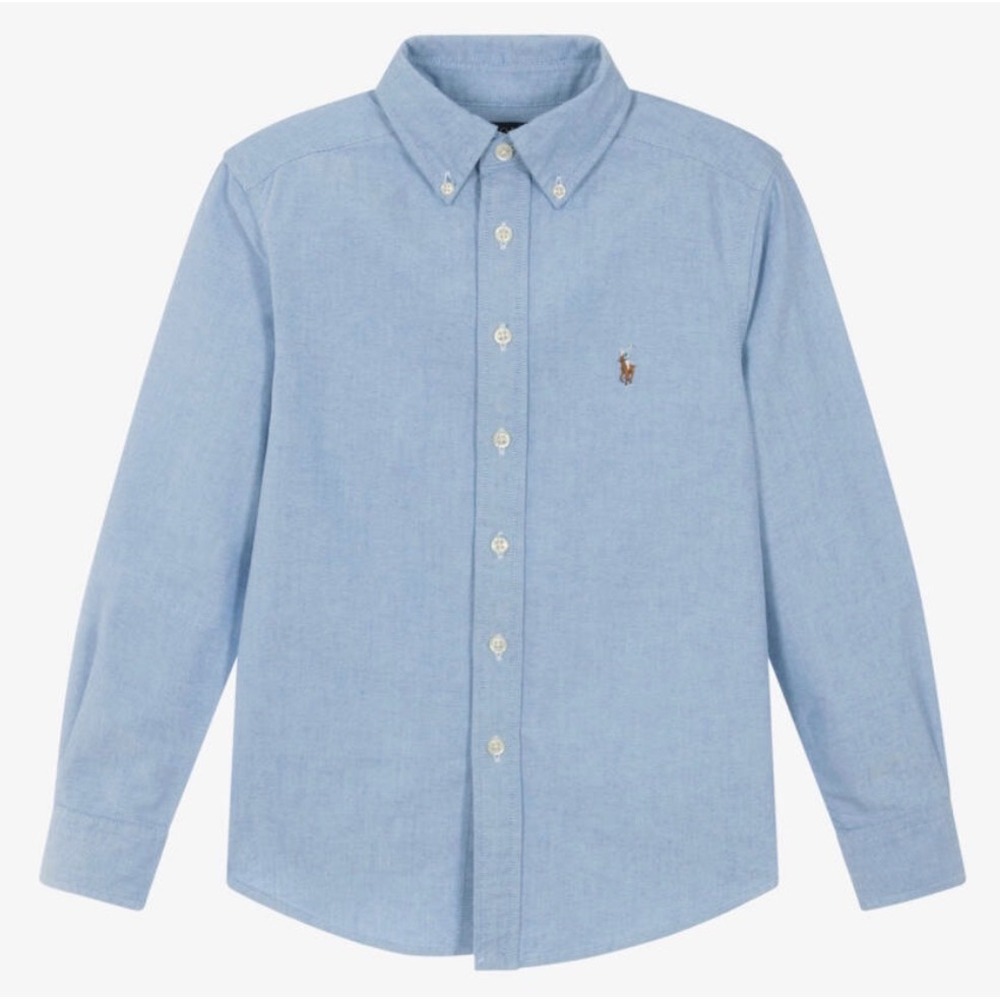 Ralph Lauren Oxford Shirt Light Blue Long Sleeve Kids Size 20